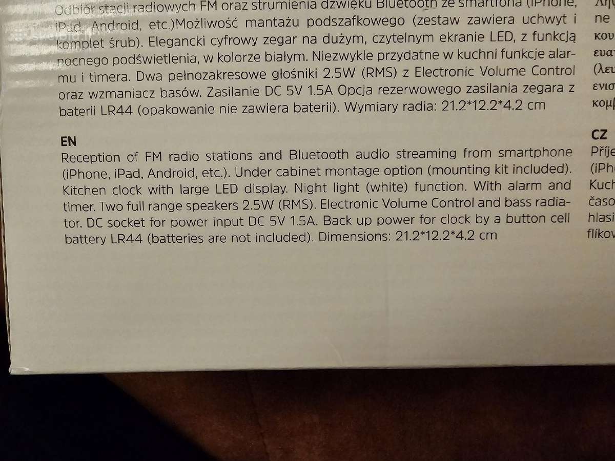 Technisat Kitchenradio Fm/bluetooth grotuvas Nauja - nuotraukos Nr. 11