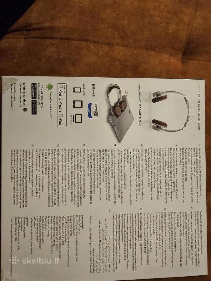 Belaidės ausinės Plantronics Back Beat Sense - nuotraukos Nr. 5
