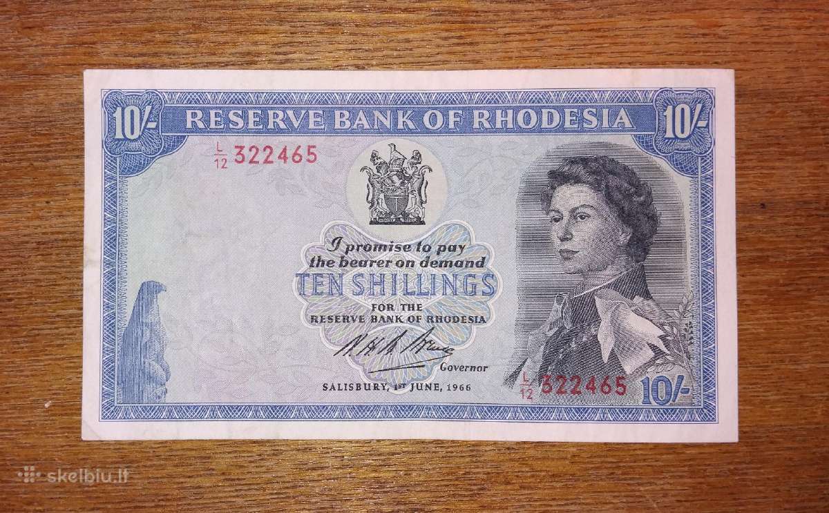Rodeža 10 šilingu banknotas
