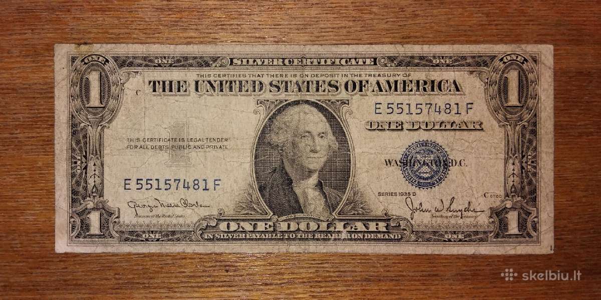 JAV 1 $ banknotas