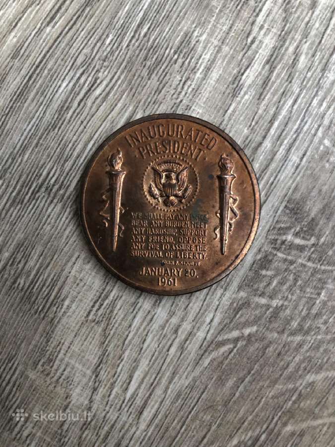 John F. Kennedy 1961 m. inauguracinis medalis - nuotraukos Nr. 2