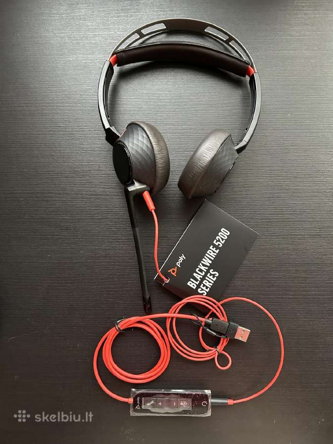 Hp Poly Blackwire 5220 Stereo ausinės su adapteriu