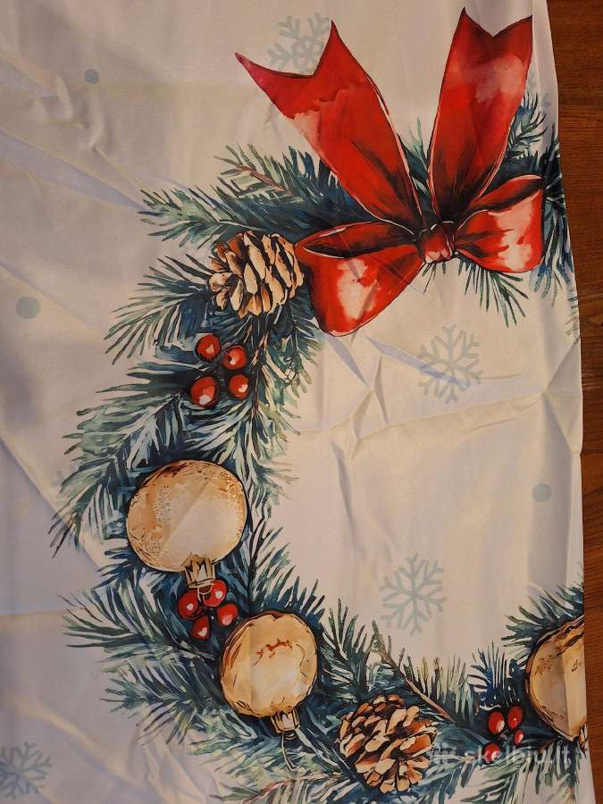 Ovalinė 150x210 staltiesė kalėdų, žiemos tema - nuotraukos Nr. 4