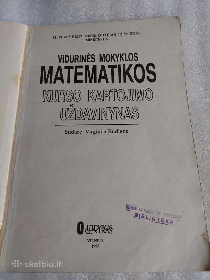 Matematikos kurso kartojimo uždavinynas - nuotraukos Nr. 2