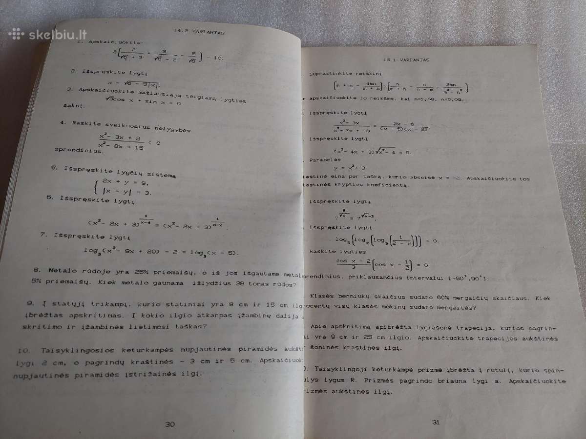 Matematikos kurso kartojimo uždavinynas - nuotraukos Nr. 4