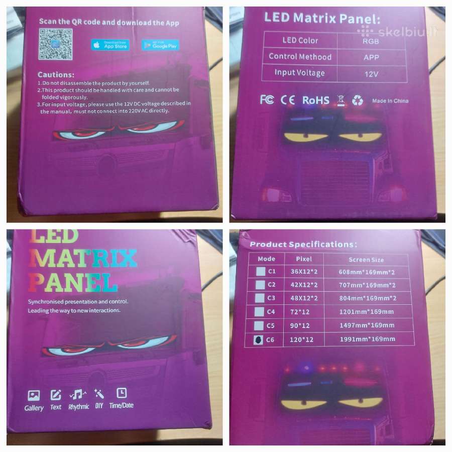 LED juosta, švietlentė, auto akys, reklama 2mx17cm - nuotraukos Nr. 10