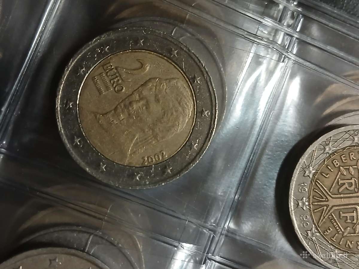 Euro monetos su klaidom,senos ,2002m.kopiuros - nuotraukos Nr. 8