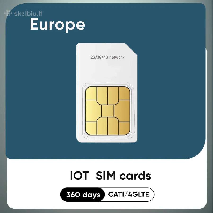 Sim kortelė 2g/3g/4G Metams GPS sekliui