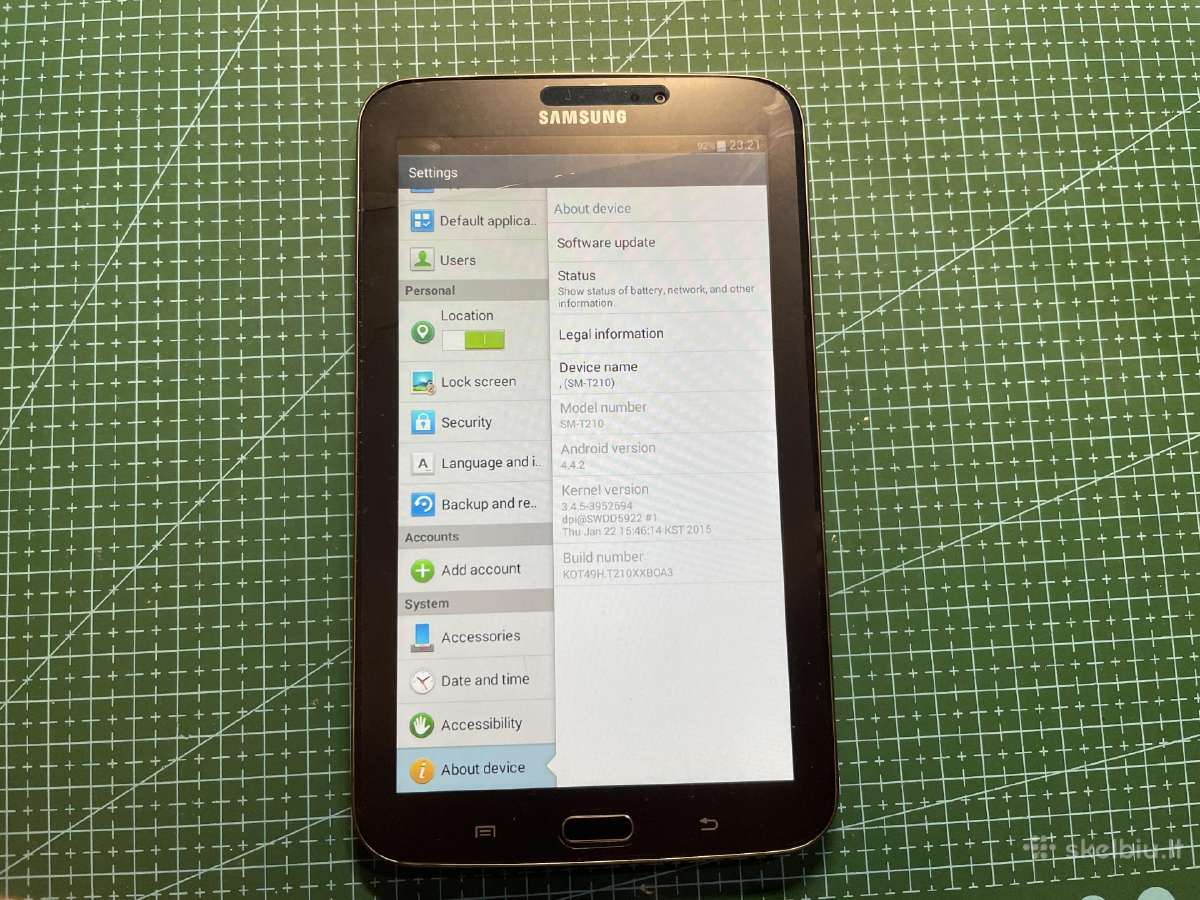 Samsung Galaxy Tab 3 7" Sm-t210 planštetinis - nuotraukos Nr. 3