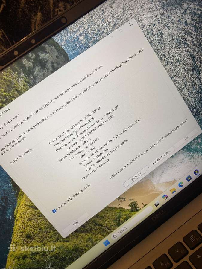„Dell Latitude 7450“„intel Core Ultra 5“256 GB S - nuotraukos Nr. 7