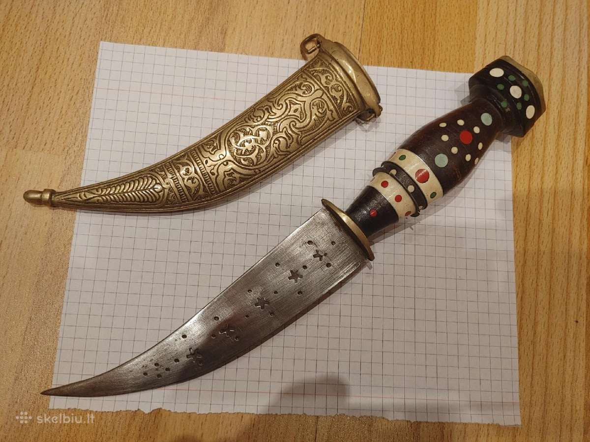 Gražus Afrikietiškas durklas su dėklu. - nuotraukos Nr. 6