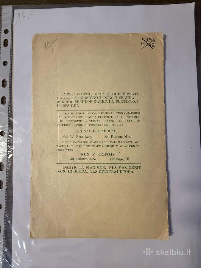 Broliai, pirmyn tiesos keliu 1918 m - nuotraukos Nr. 5