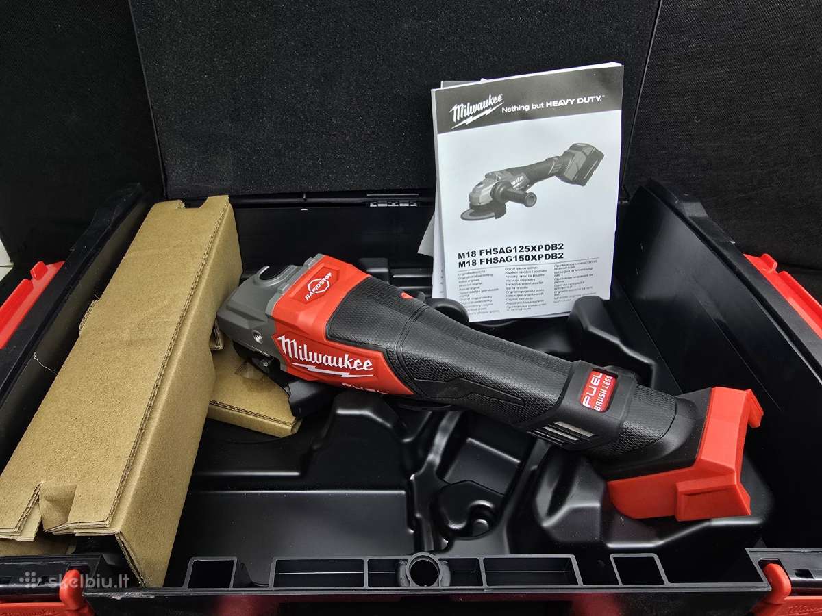 Kampinis šlifuoklis Milwaukee M18 Fsagf125xpdb-0x - nuotraukos Nr. 10