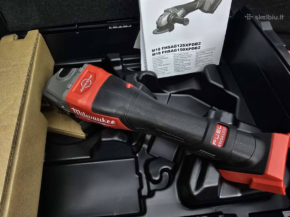 Kampinis šlifuoklis Milwaukee M18 Fsagf125xpdb-0x - nuotraukos Nr. 11