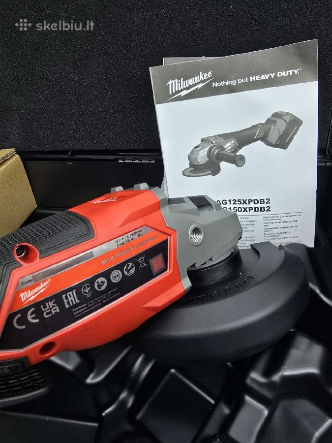 Kampinis šlifuoklis Milwaukee M18 Fsagf125xpdb-0x - nuotraukos Nr. 12