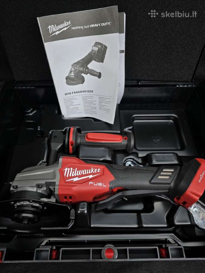 Kampinis šlifuoklis Milwaukee M18 Fsagf125xpdb-0x - nuotraukos Nr. 13