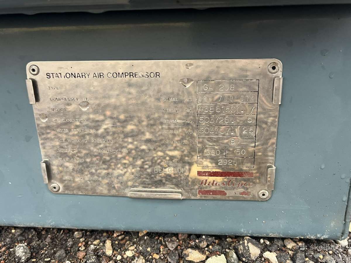 Oro kompresorius – Atlas Copco Ga 308 ir Ga 208 - nuotraukos Nr. 5