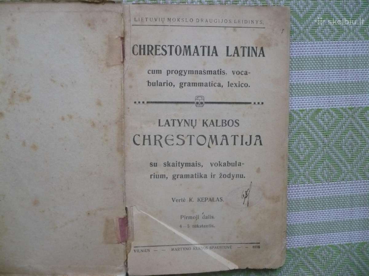 K. Kepalas - Latynų kalbos chrestomatija 1916 - nuotraukos Nr. 2