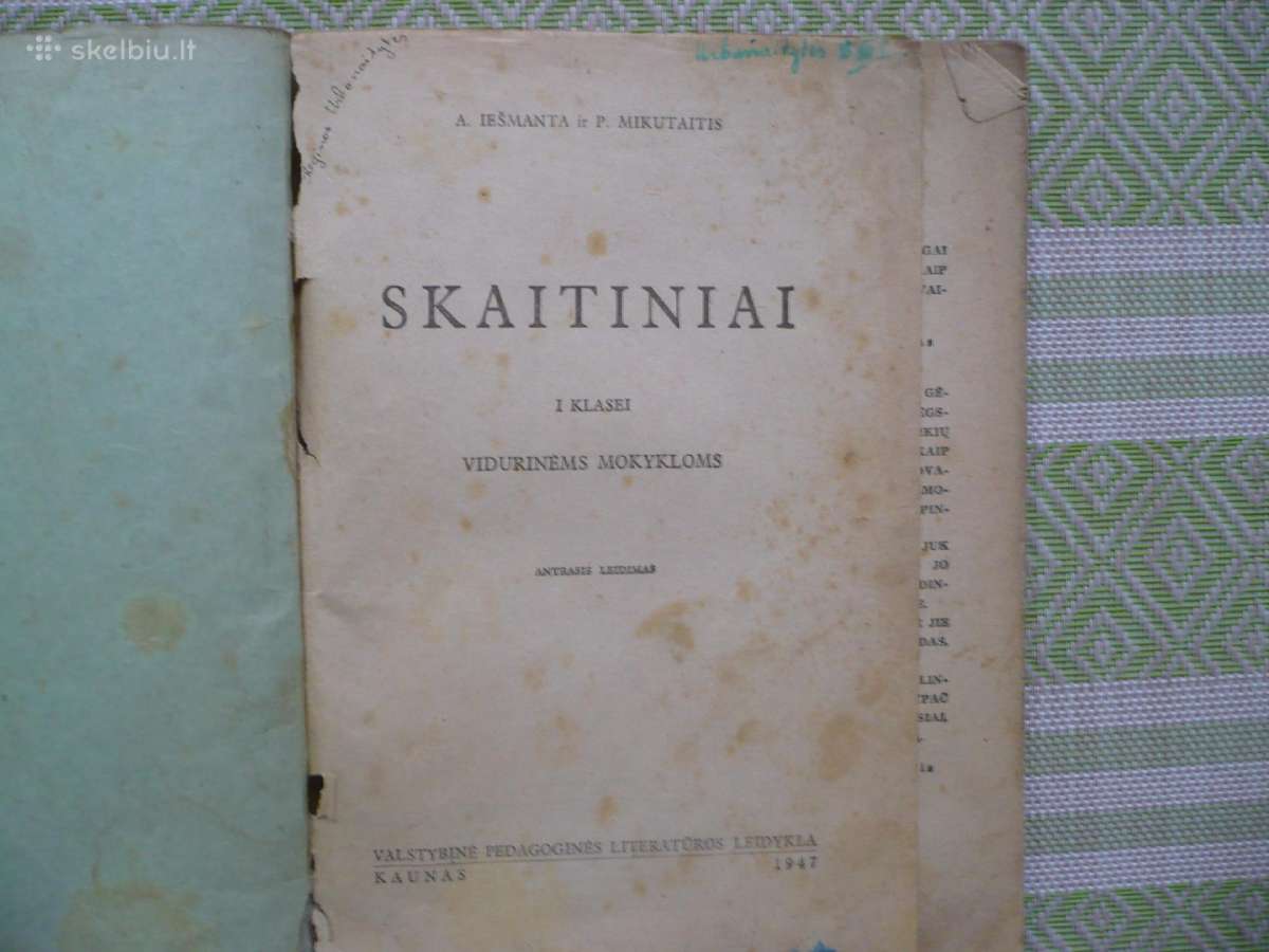 A. Iešmanta ir P. Mikutaitis - Skaitiniai 1947 - nuotraukos Nr. 2