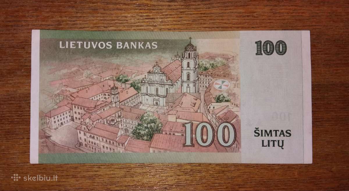 Lietuvos 100 litu banknotas - nuotraukos Nr. 2