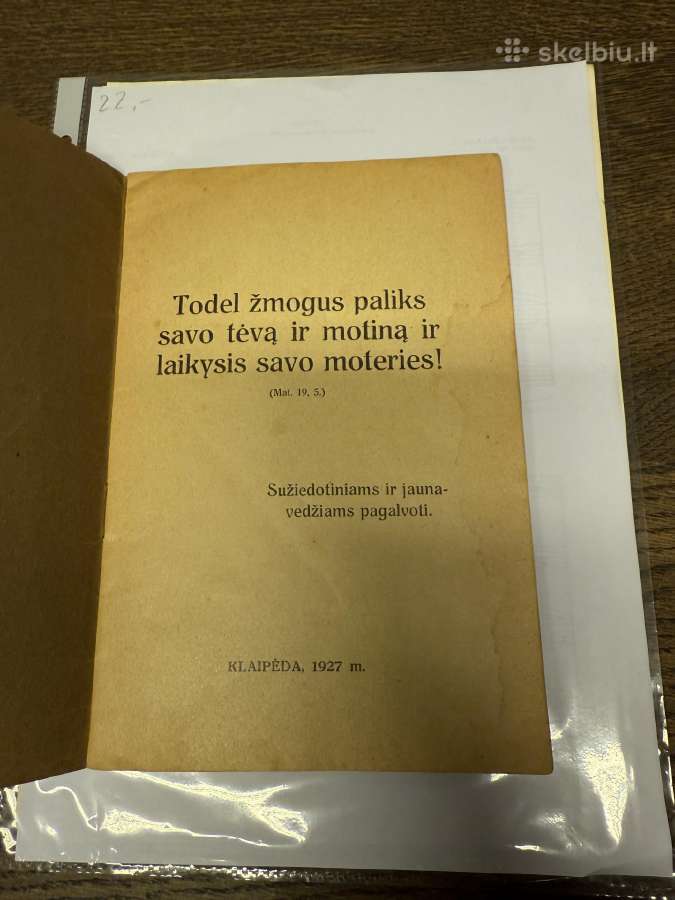 Sužieduotiniams ir jaunavedžiams pagalvoti 1927 - nuotraukos Nr. 2