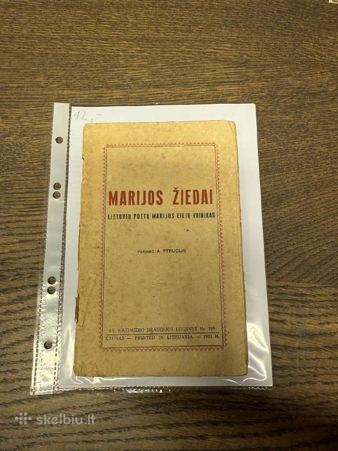 Marijos žiedai 1933 m.