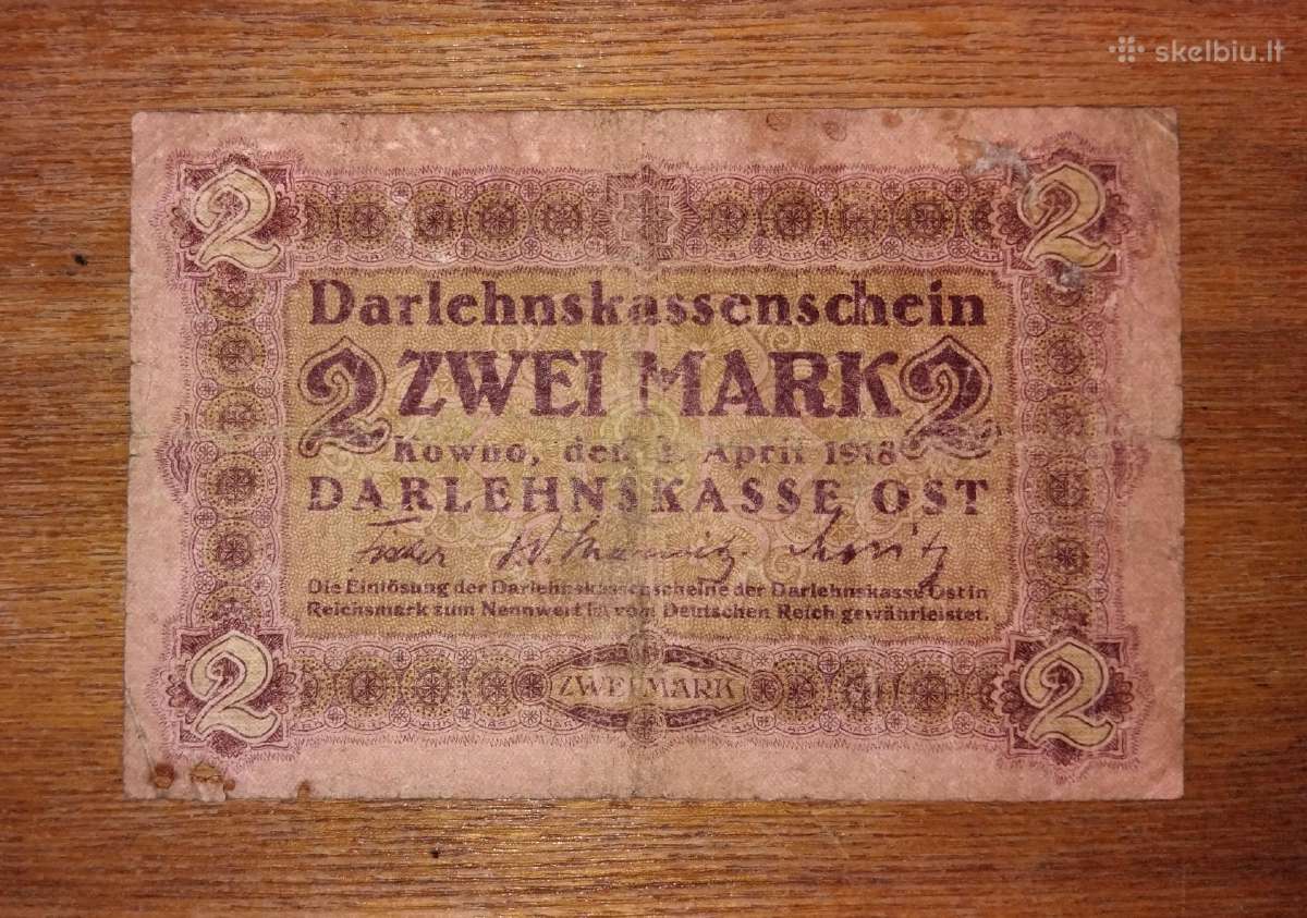 Vokietijos, 2 ost markių banknotas