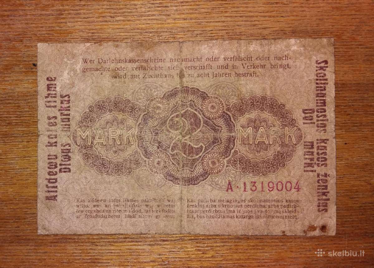 Vokietijos, 2 ost markių banknotas - nuotraukos Nr. 2