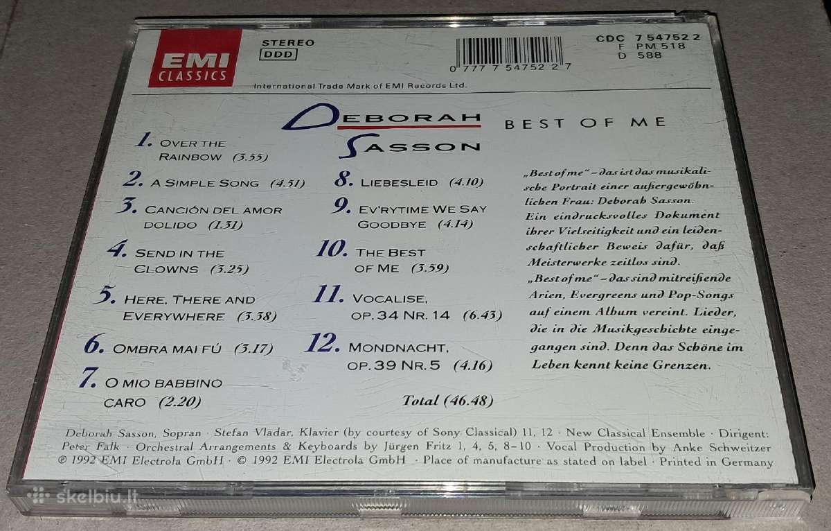 Deborah Sasson – Best Of Me (Audio CD) - nuotraukos Nr. 2