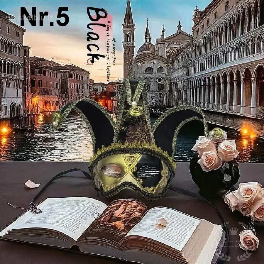 Venecijos vintažinės įvairios kaukės. - nuotraukos Nr. 12