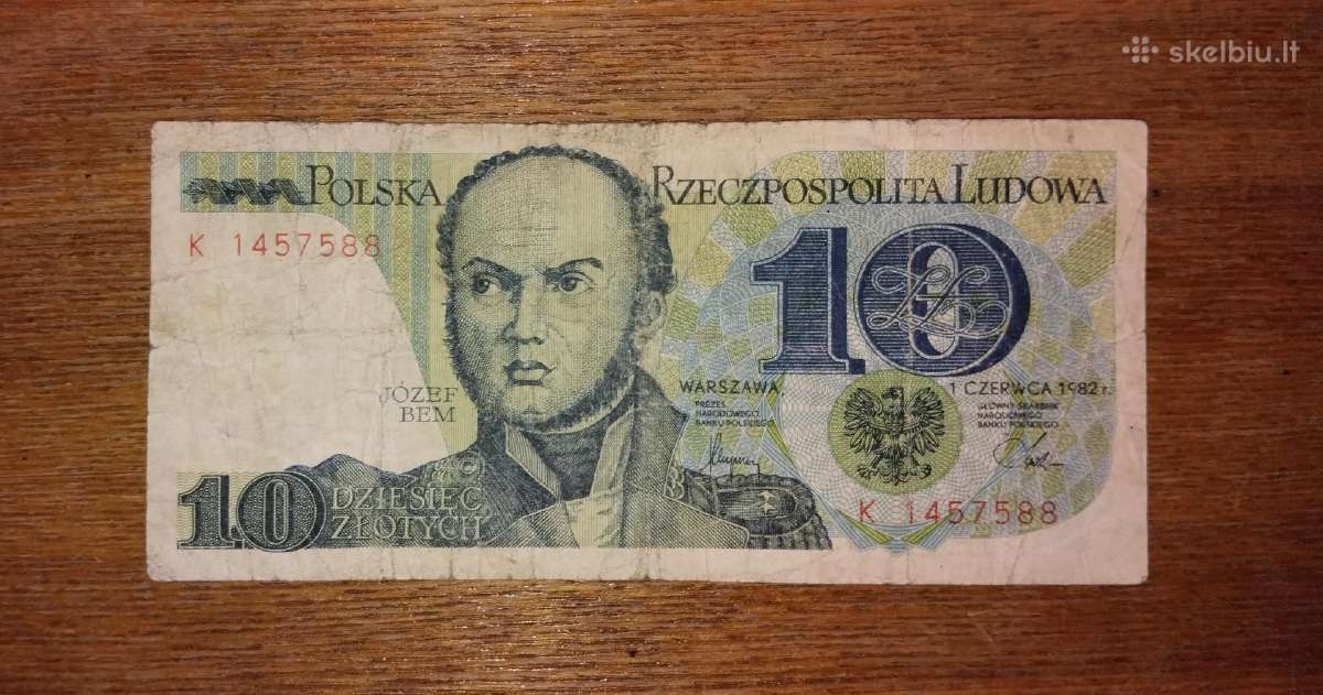 Lenkijos 10 zlotų banknotas