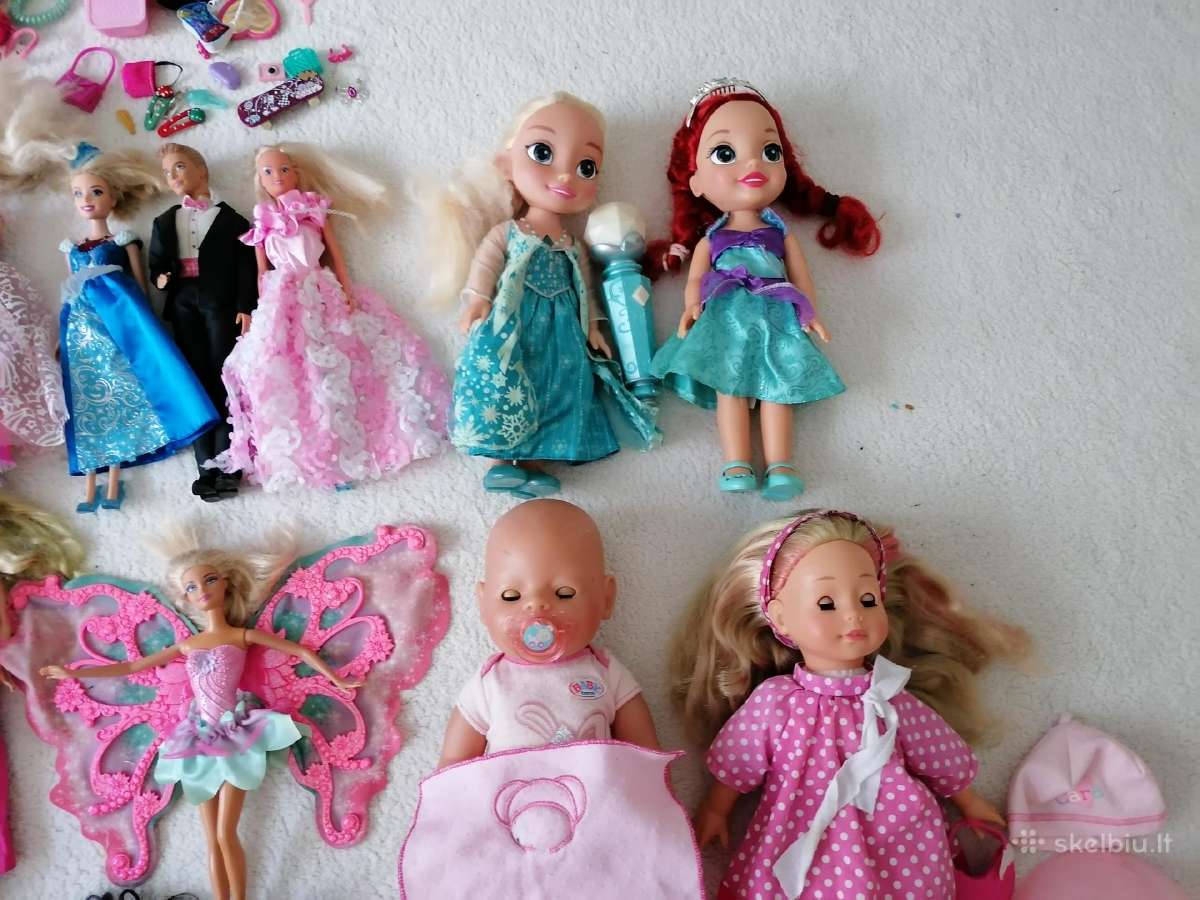 Lėlės Barbie, Ellza ir Ana, Molly, Baby Born. +
