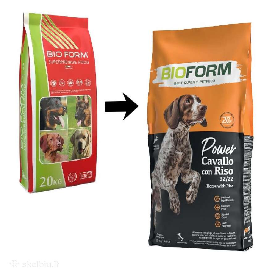 Bio Form Power Horse sausas maistas šunims 20kg - nuotraukos Nr. 2