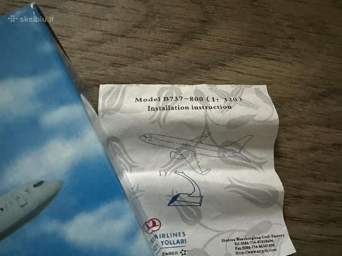 Turkish Airlines Boeing lėktuvo modeliukas - nuotraukos Nr. 6