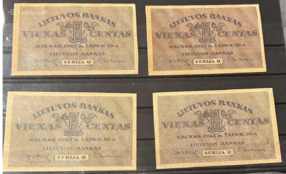 Lietuva 1922 m 1 centas - nuotraukos Nr. 3