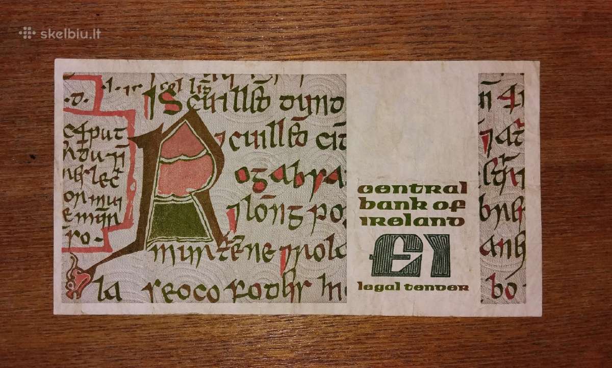 Airijos 1 £ banknotas - nuotraukos Nr. 2