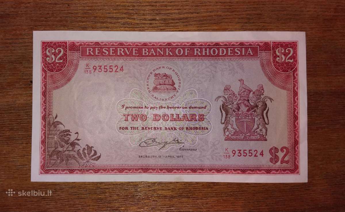 Rodežos 2 $ banknotas