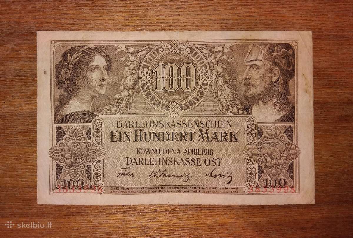 Vokietijos 100 ost markių banknotas