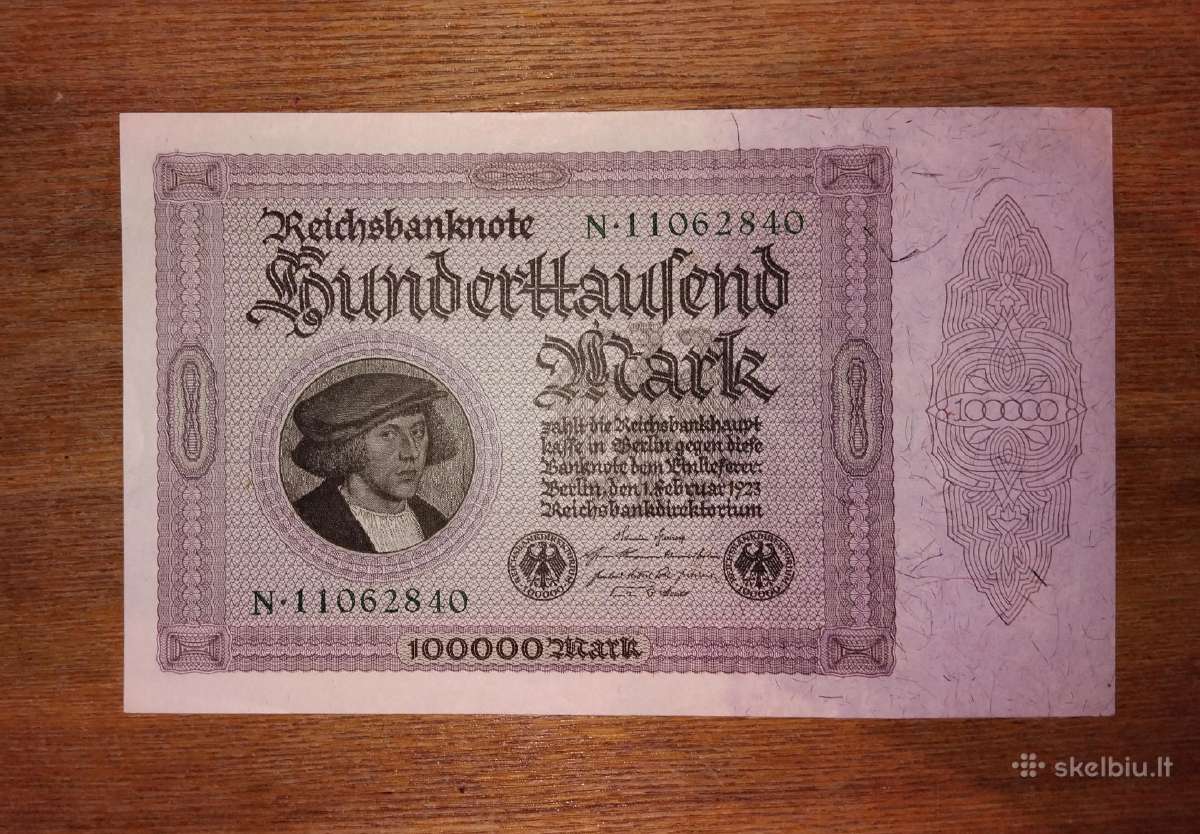 Vokietijos 100.000 markių banknotas