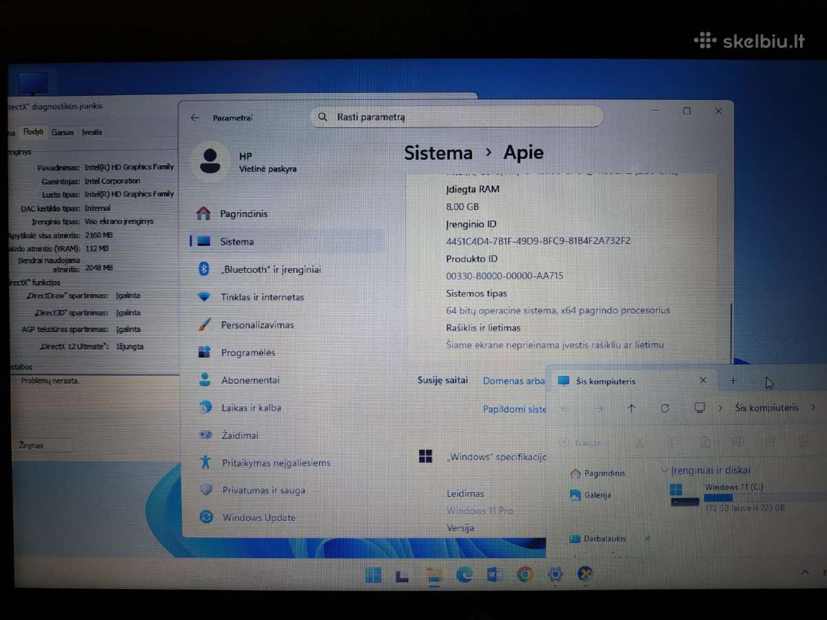 Hp 840 +Windows 11 – Tik 172 € / SSD +Office - nuotraukos Nr. 7