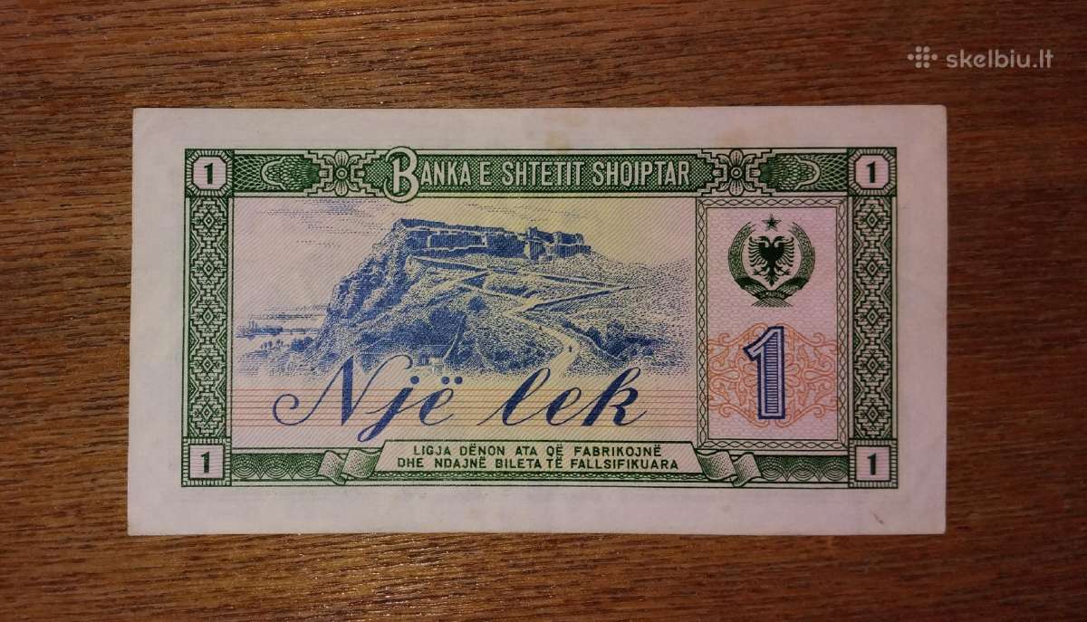 Albanijos 1 lek banknotas - nuotraukos Nr. 2