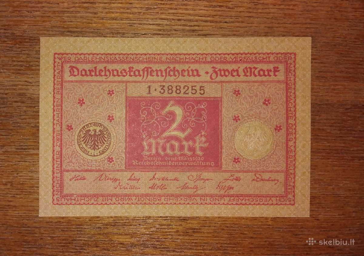 Vokietijos 2 markių banknotas