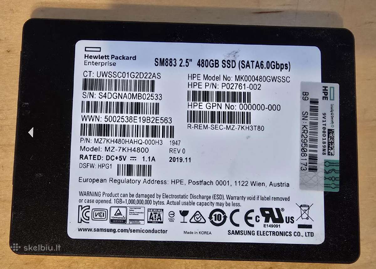 1.8" 2.5" Sata microsata usata SSD 100gb - 8tb - nuotraukos Nr. 3