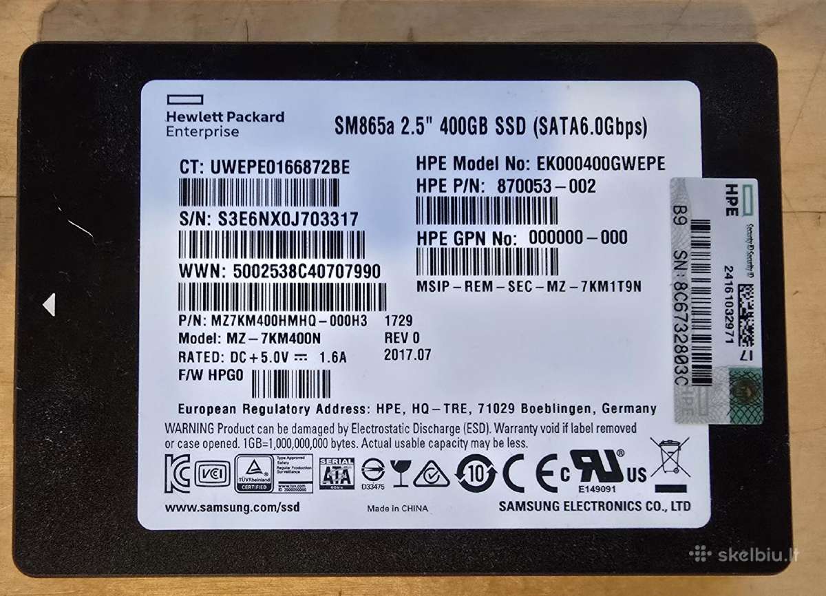 1.8" 2.5" Sata microsata usata SSD 100gb - 8tb - nuotraukos Nr. 8