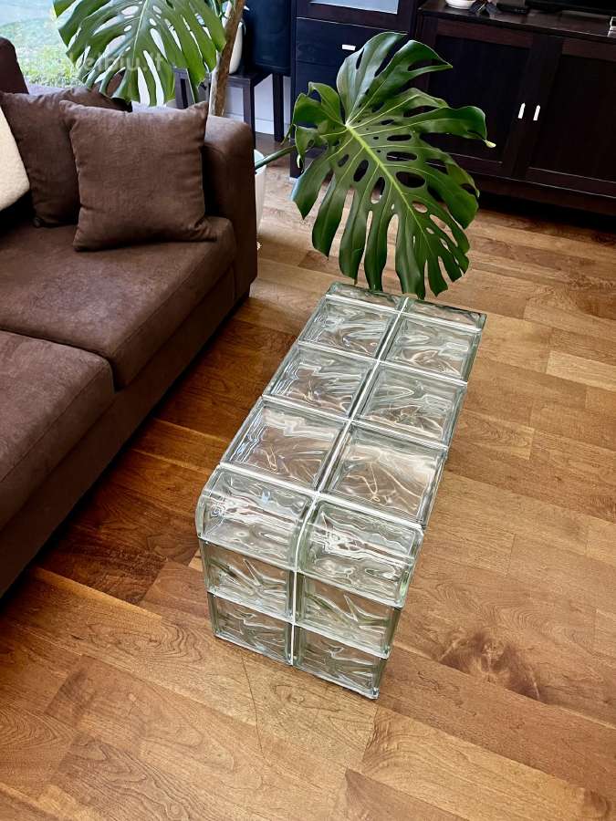 Trendy stiklo blokelių kavos staliukas - nuotraukos Nr. 3