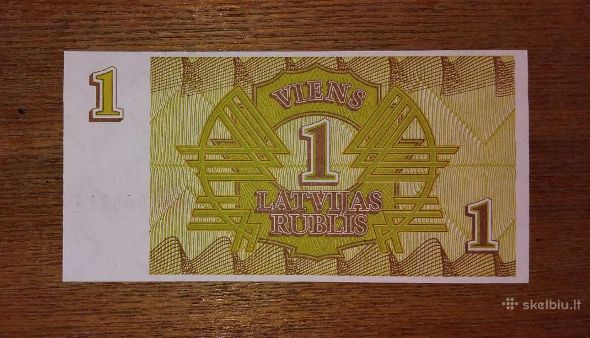 Latvijos 1 rublio banknotas - nuotraukos Nr. 2