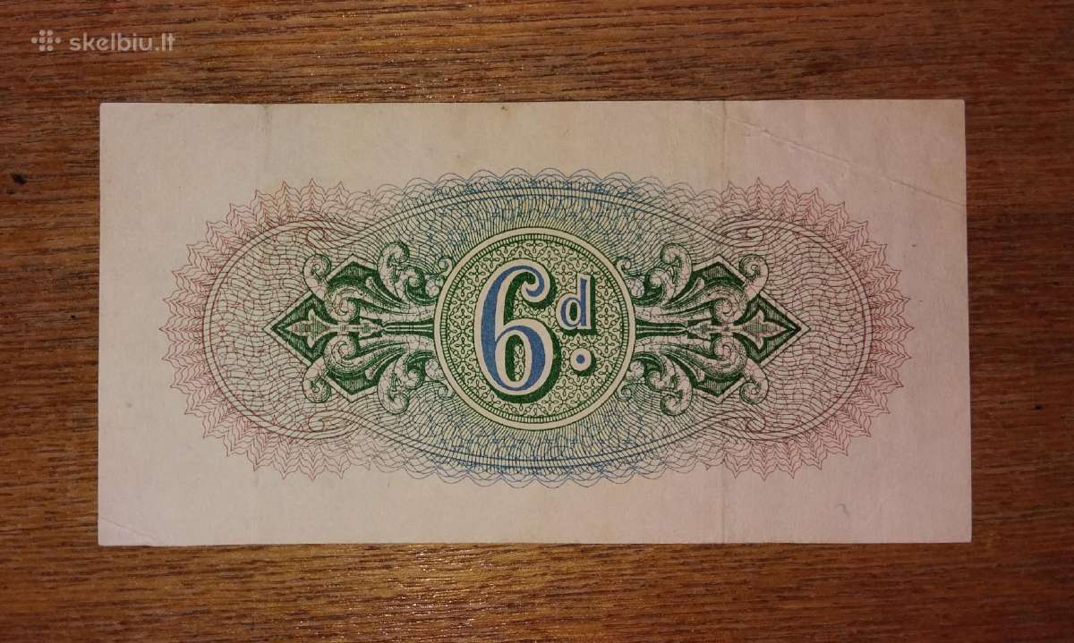 Anglijos "Kariniai" 6 pencu banknotas - nuotraukos Nr. 2