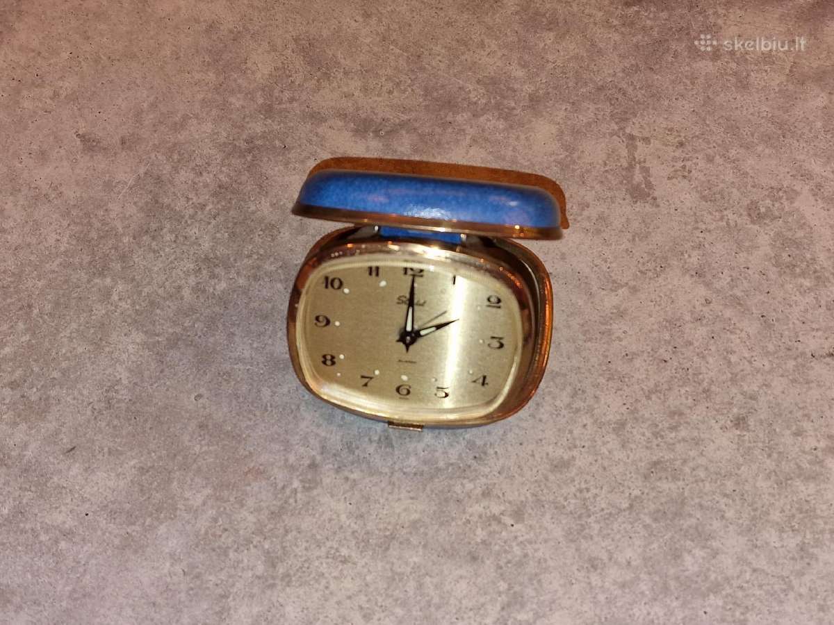Vintage kelioninis mechaninis žadintuvas „starlet“