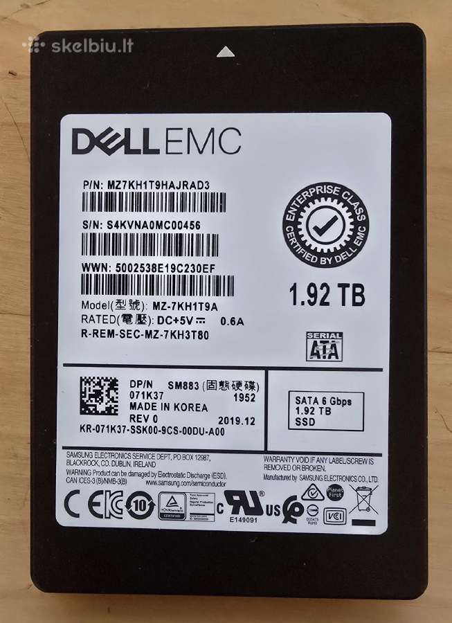 1.8" 2.5" Sata microsata usata SSD 100gb - 8tb - nuotraukos Nr. 12