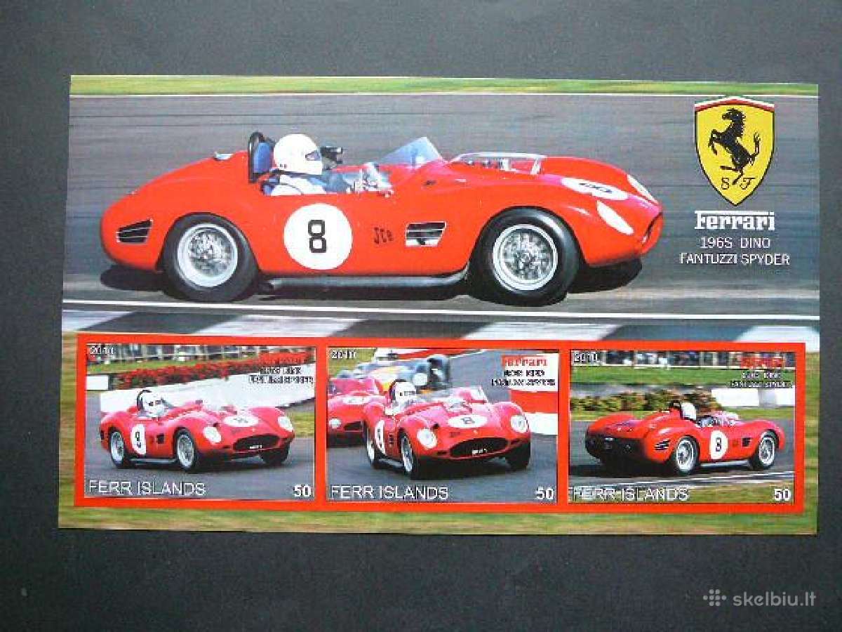 Automobiliai Ferrari 2009 Mnh ff509